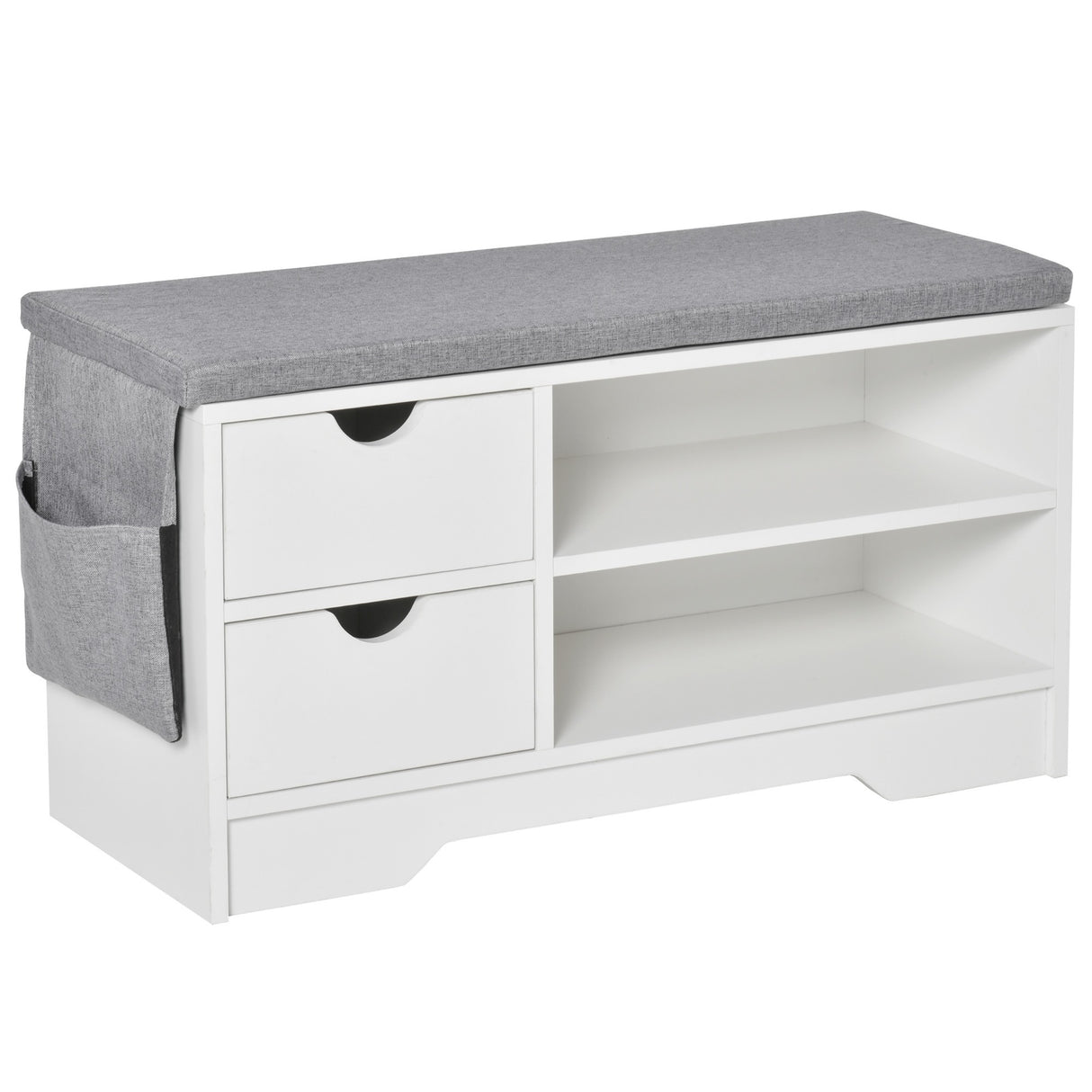 easycomfort easycomfort scarpiera salvaspazio in legno bianca 80.5x30.5x43.5cm