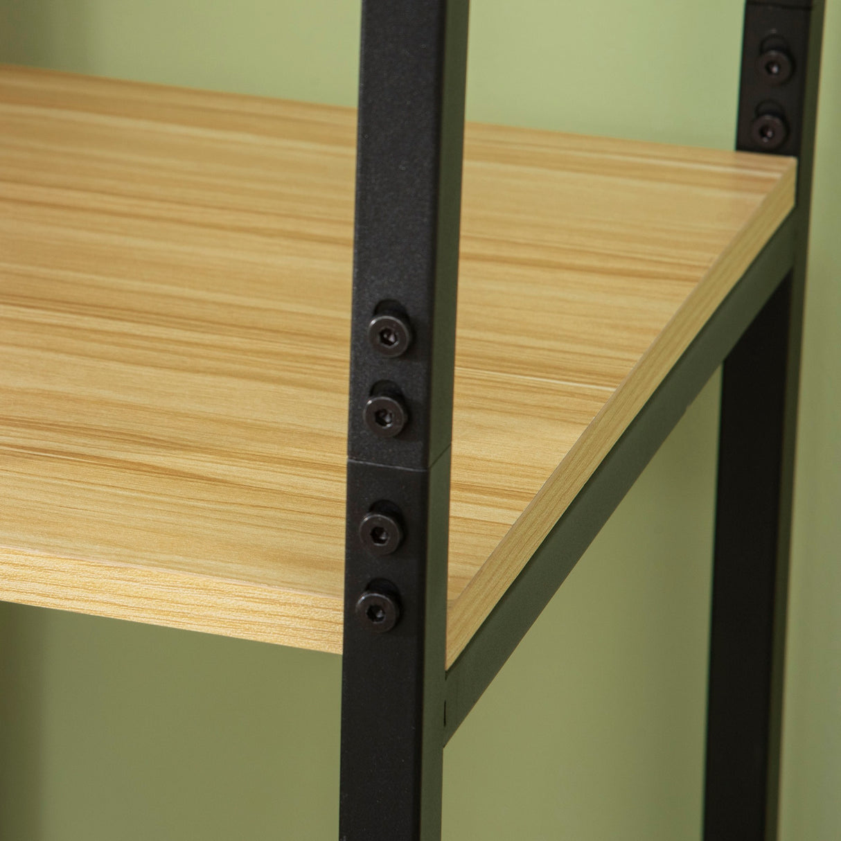 easycomfort easycomfort appendiabiti in stile industriale con 2 cassetti e 4 ripiani aperti in dotazione in acciaio e truciolato 130x40x180cm color legno e nero