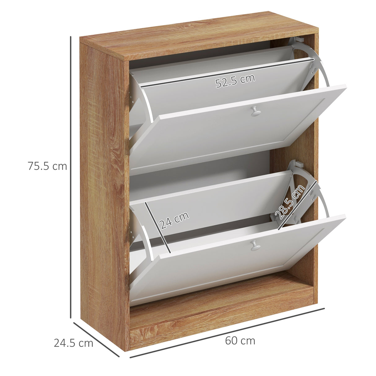 easycomfort easycomfort scarpiera slim con 3 ripiani regolabili a 2 livelli per 12 paia in truciolato e mdf 60x24 5x75 5 cm