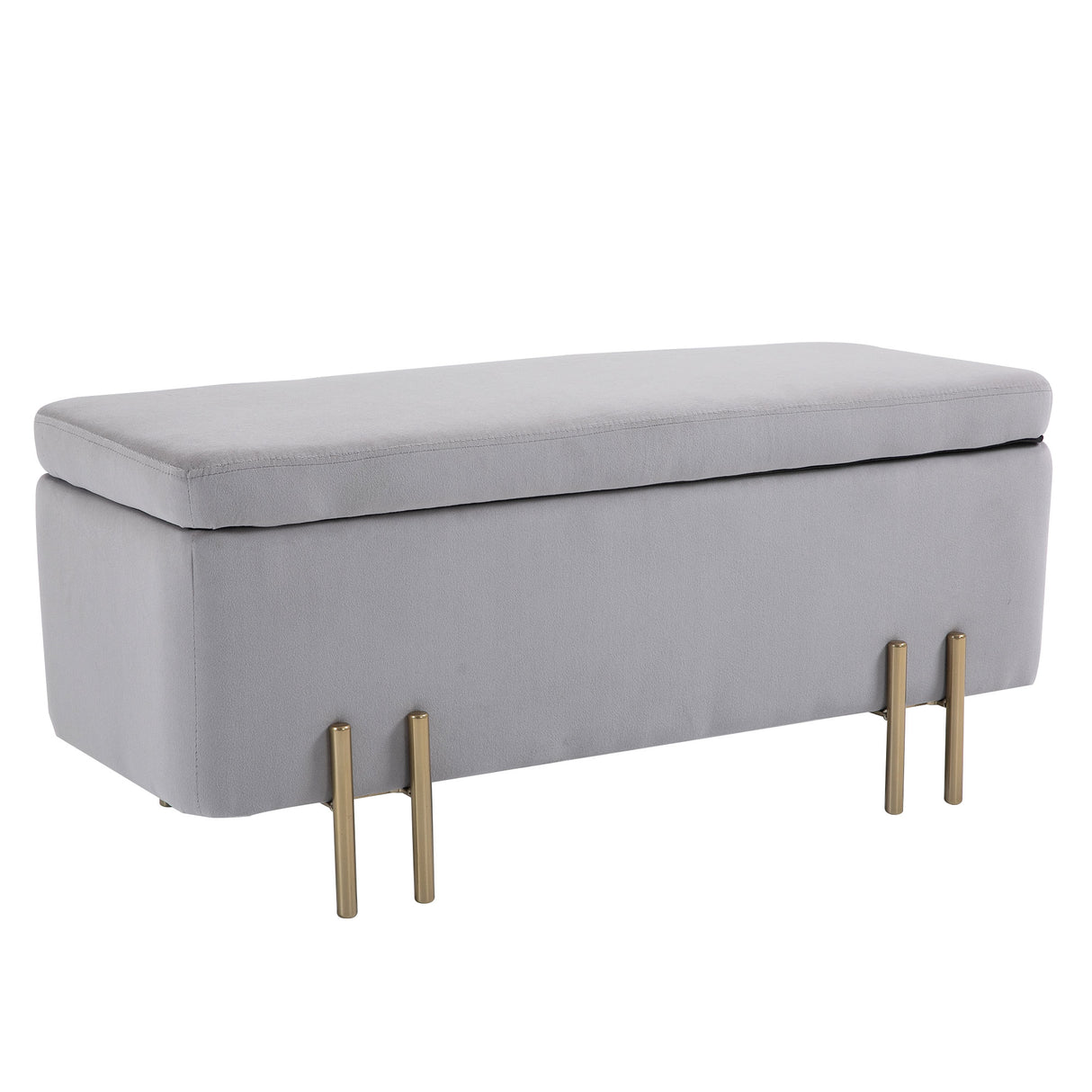 easycomfort easycomfort panca ottomana contenitore con cuscino e superficie morbida grigio chiaro ean 8054144132105