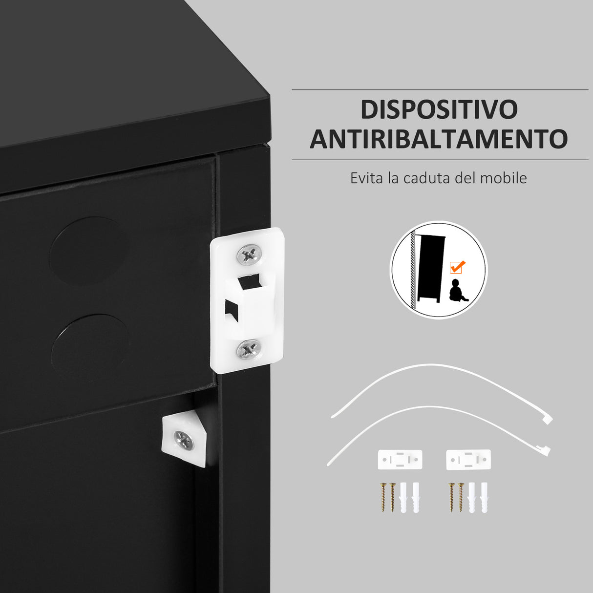 easycomfort easycomfort mobiletto multiuso con 2 cassetti e 2 armadietti apertura a pressione mobile per casa e ufficio 79x36x74cm