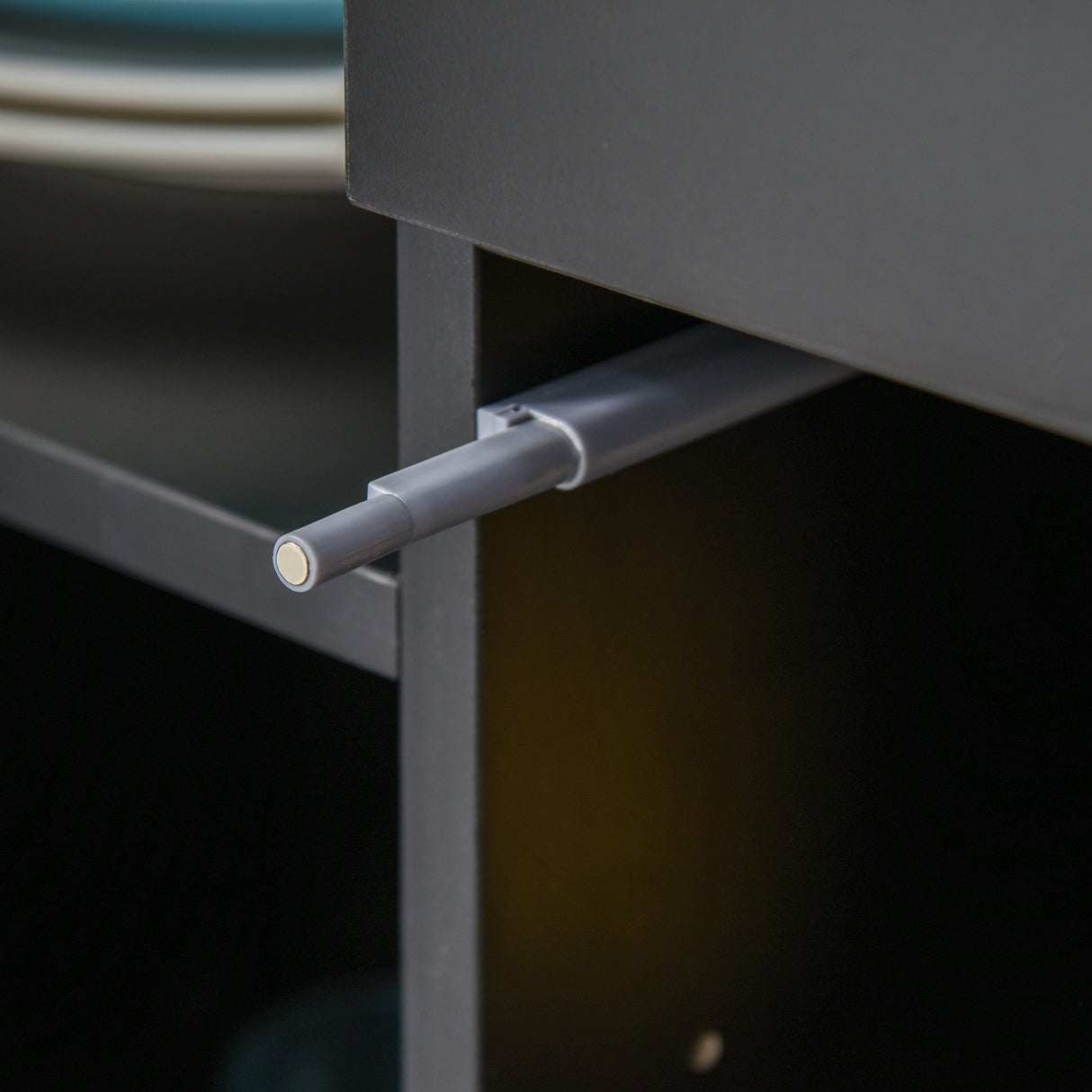 easycomfort easycomfort mobiletto multiuso con 2 cassetti e 2 armadietti apertura a pressione mobile per casa e ufficio 79x36x74cm