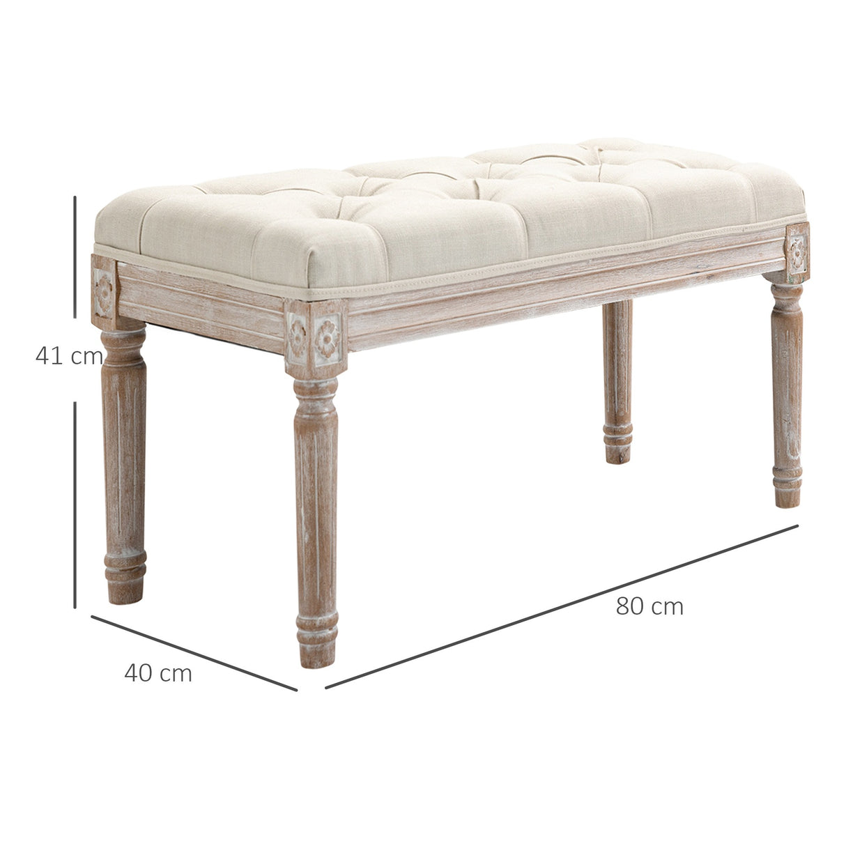easycomfort easycomfort panca fondo letto con gambe in legno ottomana per camera da letto e ingresso beige