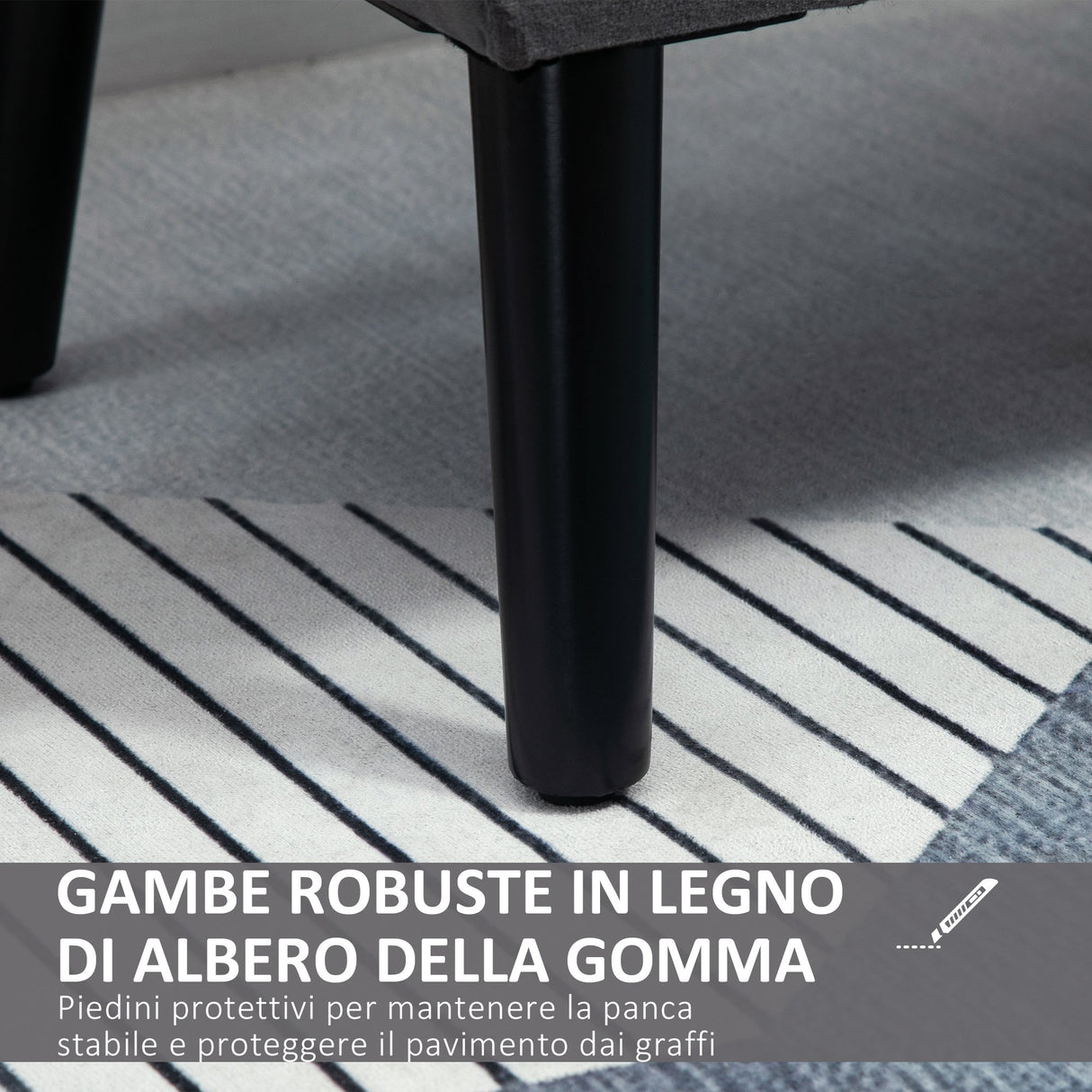 easycomfort easycomfort panca contenitore imbottita per camera da letto e ingresso panca fondo letto grigio