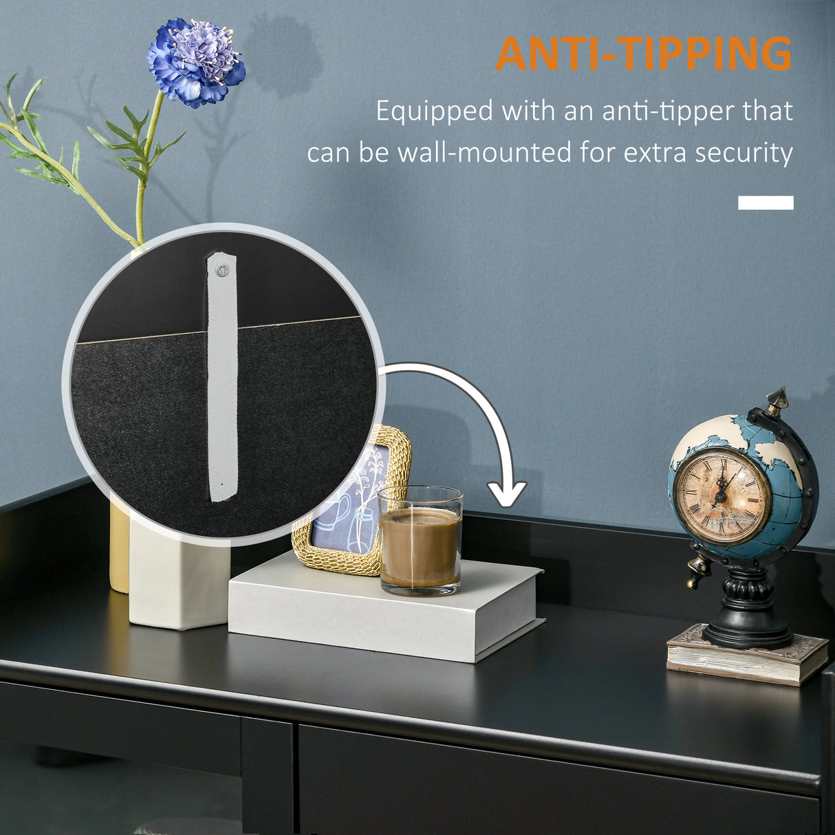 easycomfort easycomfort armadietto due ante con ripiano regolabile e spazi aperti in mdf e legno 80x40x94 3 cm nero