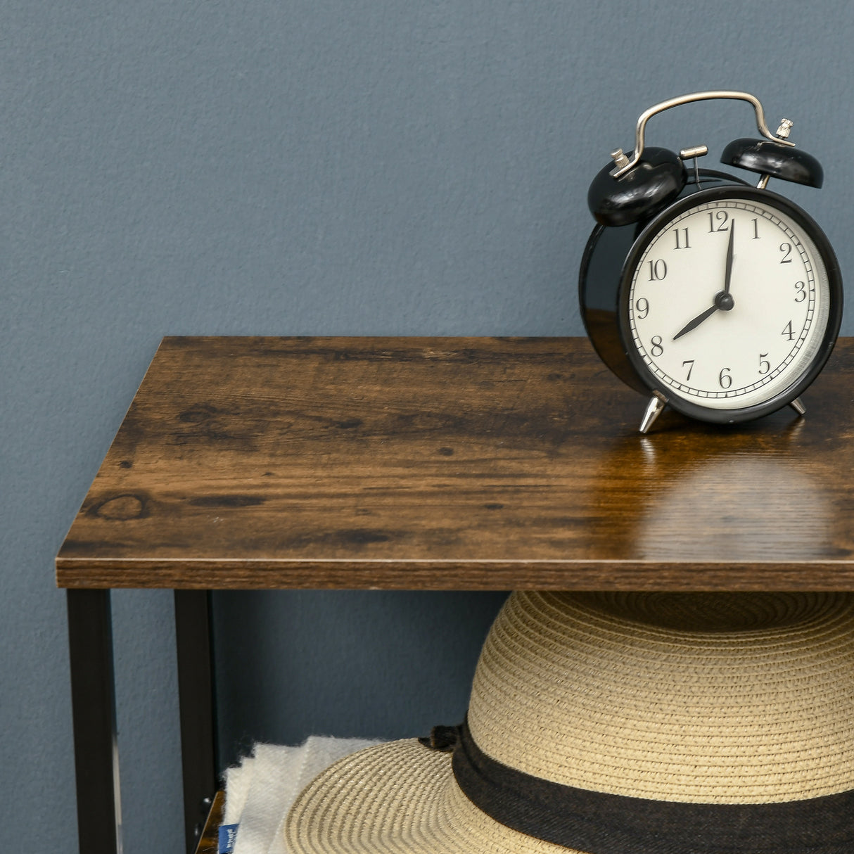 easycomfort easycomfort cassettiera in stile industriale con 4 cassetti in tessuto pieghevole e 2 ripiani aperti 84x30x71 5 cm marrone