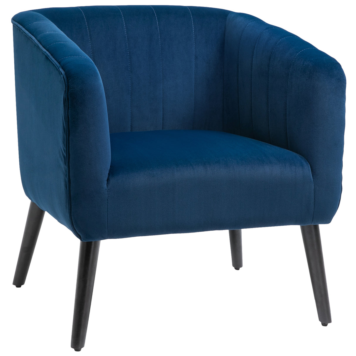 easycomfort easycomfort poltroncina moderna stile nordico copertura velluto e gambe in legno blu ean 8055776914145