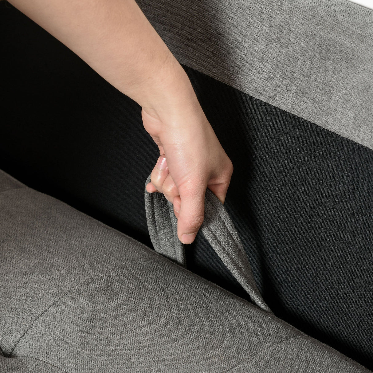 easycomfort easycomfort divano 3 posti moderno in tessuto grigio con vano contenitore ean 8055776915326