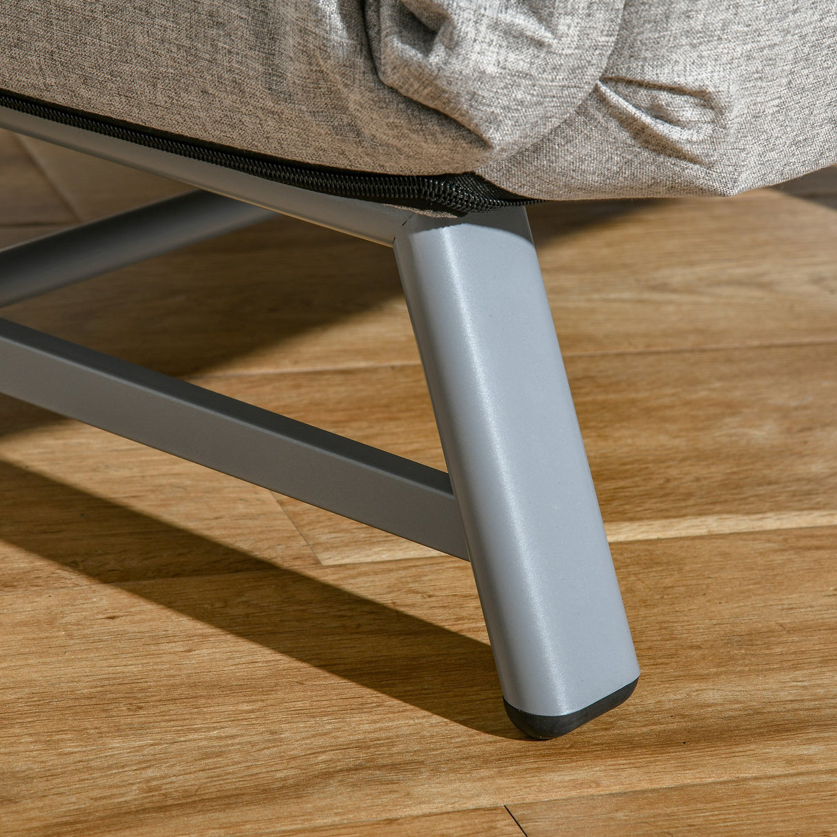 easycomfort easycomfort poltrona letto singolo con schienale reclinabile 5 livelli 73x60x81cm grigio