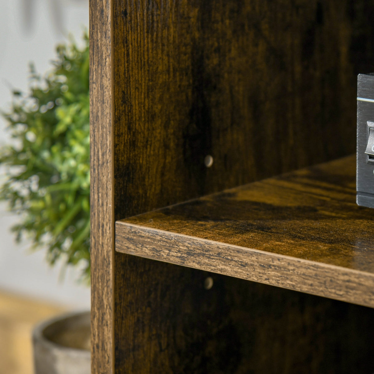 easycomfort easycomfort mobile tv da salotto in stile industriale legno e acciaio 110x40x50cm