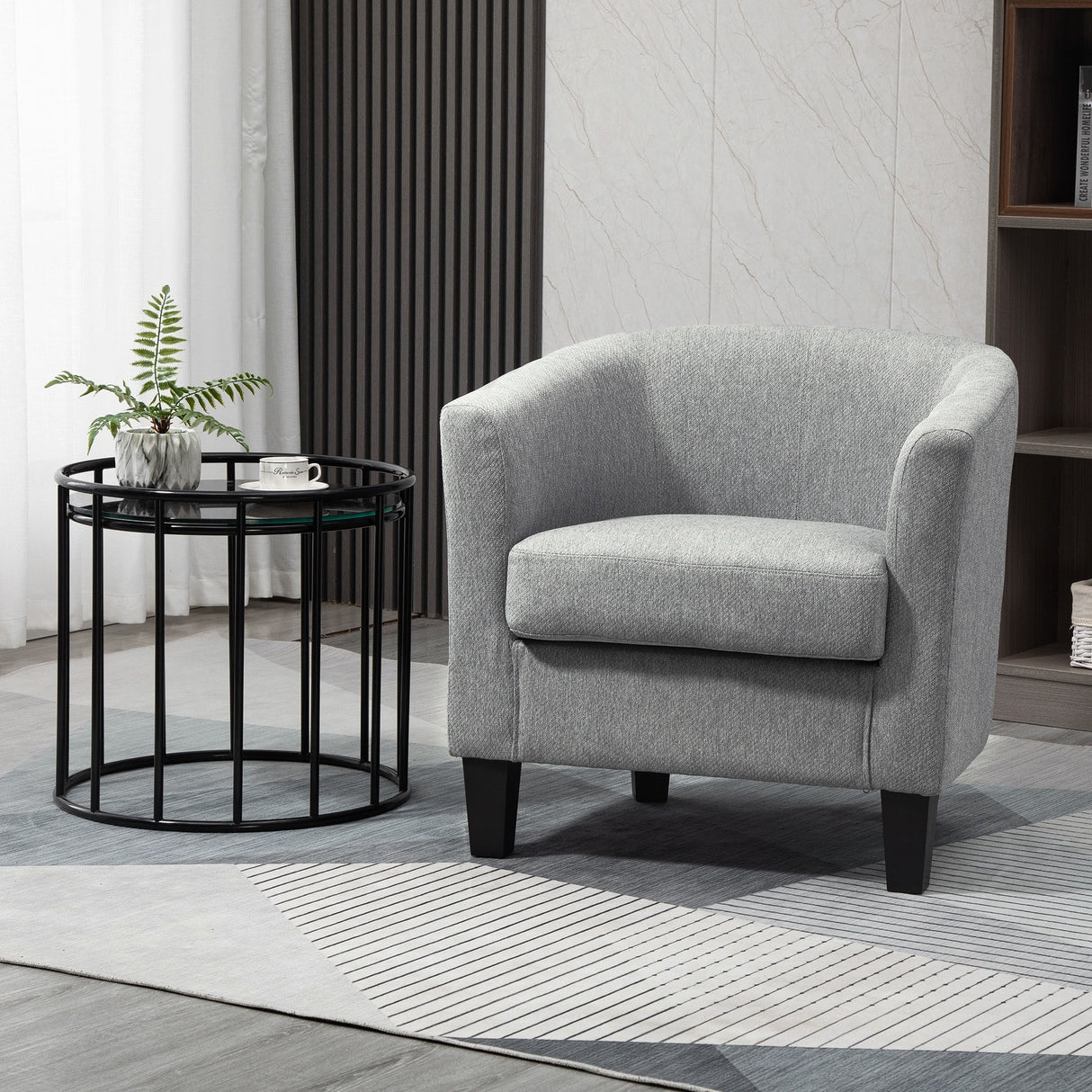 easycomfort easycomfort poltrona moderna imbottita con seduta profonda poltroncina da camera e soggiorno 75x72x74cm grigio