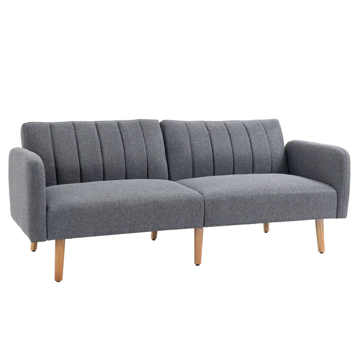 easycomfort easycomfort divano letto 2 posti a 1 piazza con schienale reclinabile in tessuto 173x75x73cm grigio