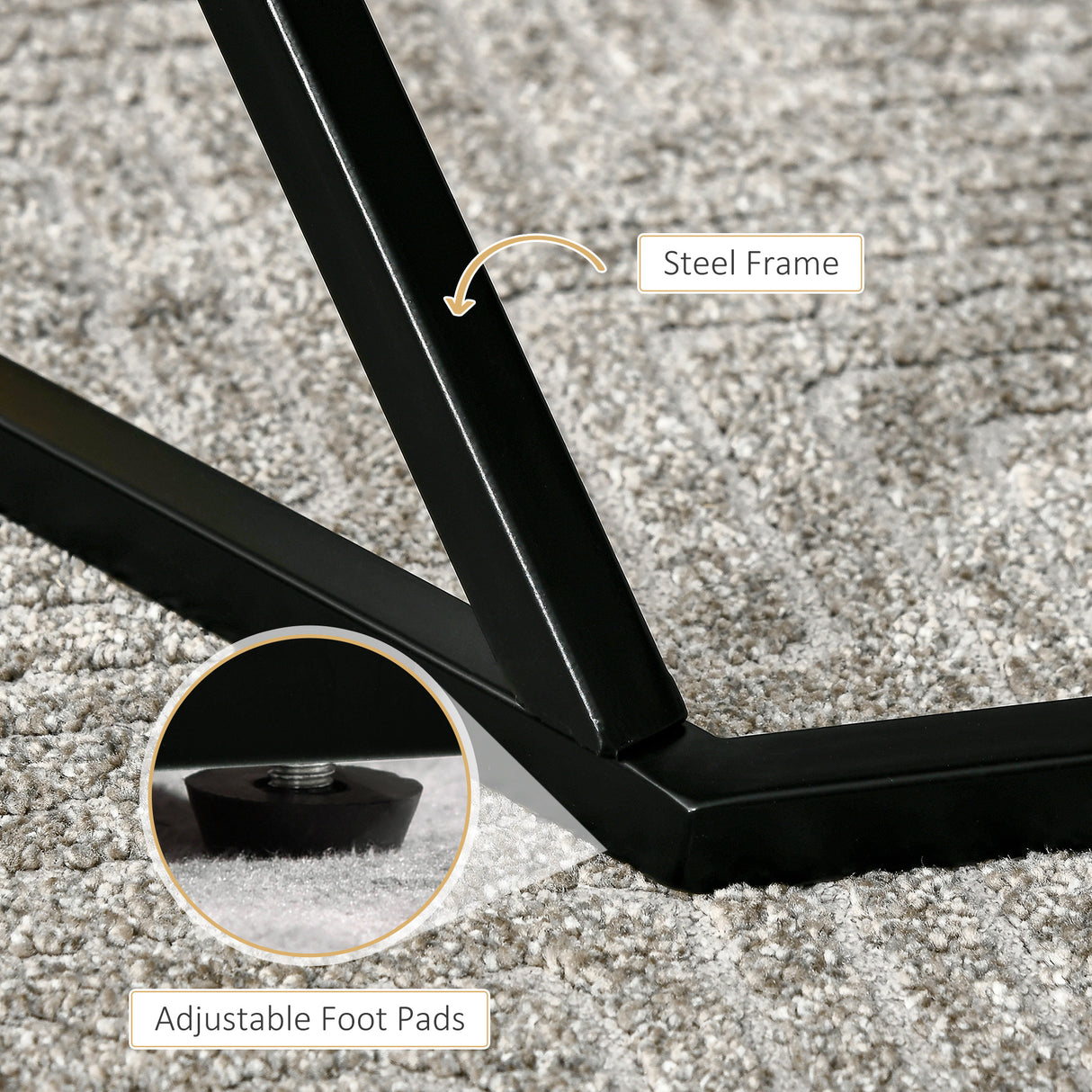 easycomfort easycomfort tavolino da salotto moderno con piano effetto marmo e struttura in mdf e acciaio 81x70x51 2 cm nero