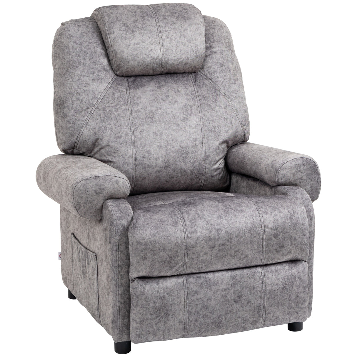 easycomfort easycomfort poltrona relax reclinabile manualmente in tessuto con imbottitura extra grigio