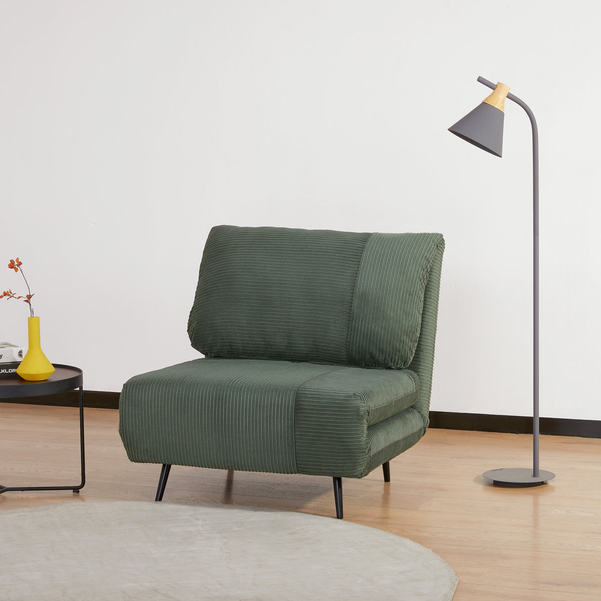 easycomfort easycomfort poltrona letto 2 in 1 singola schienale regolabile su 3 livelli e imbottito struttura in legno e acciaio