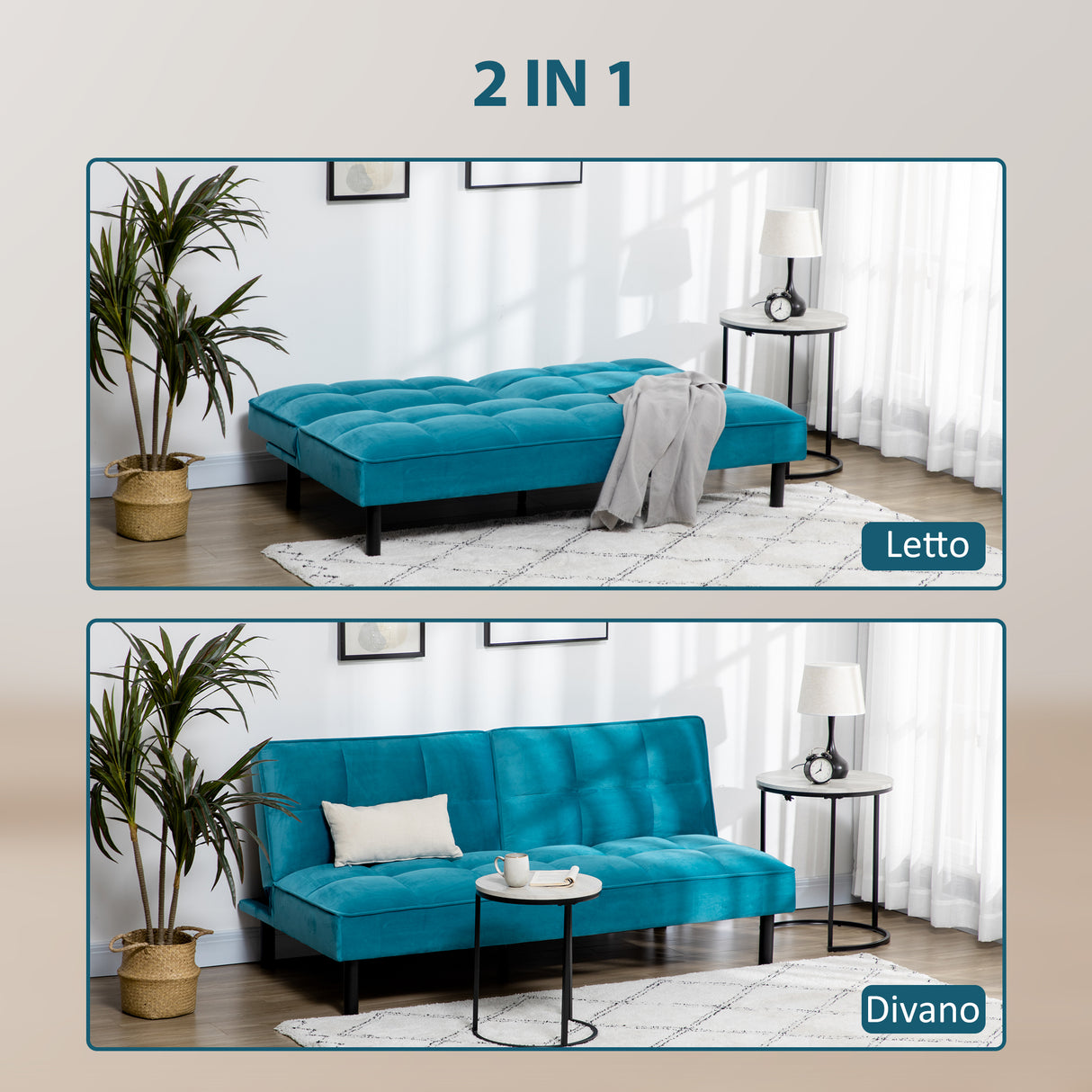 easycomfort easycomfort divano letto 3 posti con schienale reclinabile in velluto verde legno e acciaio
