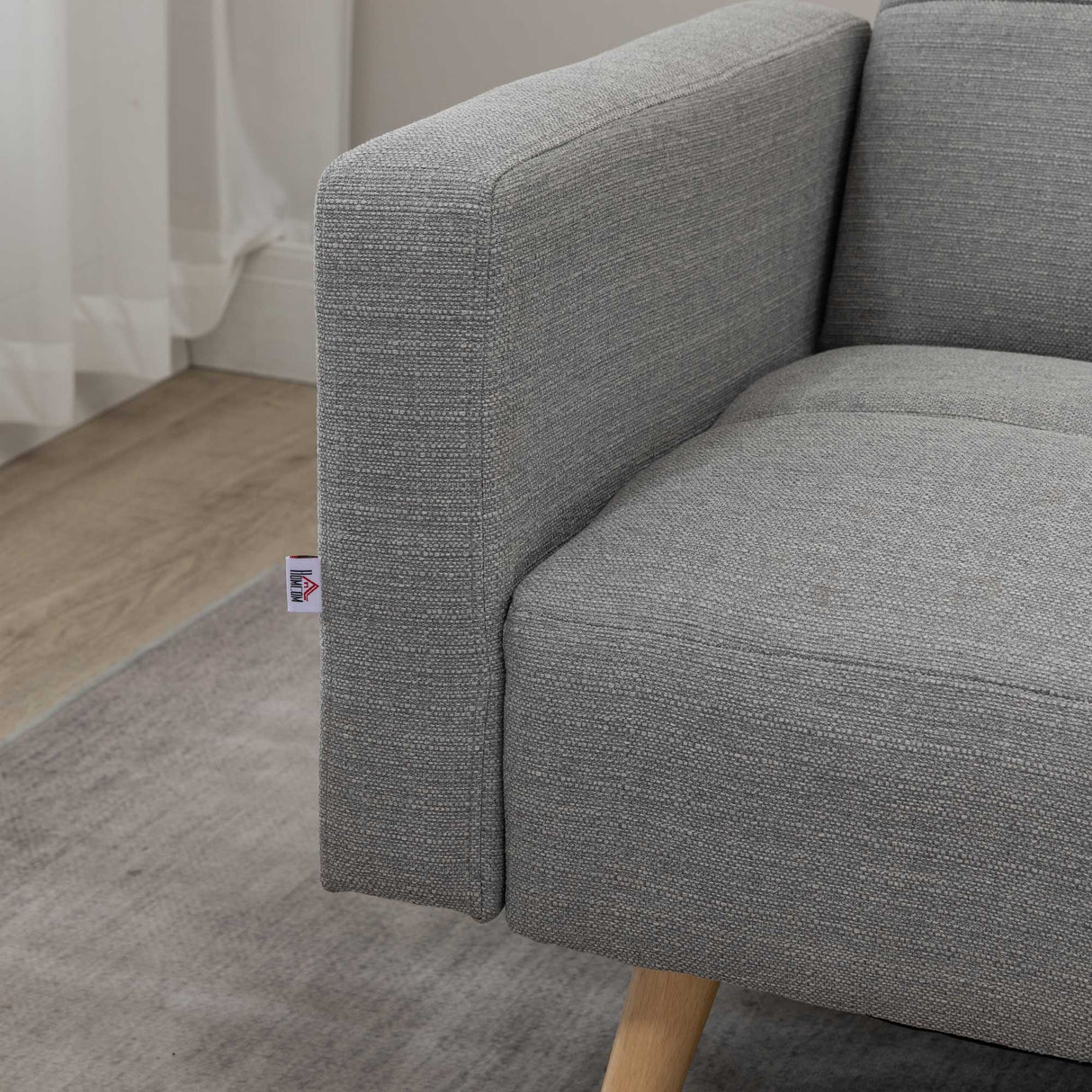 easycomfort easycomfort divano letto matrimoniale con tessuto traspirante effetto lino e schienale regolabile 205x88x80 cm grigio
