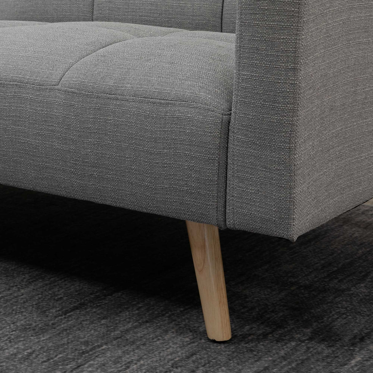 easycomfort easycomfort divano letto matrimoniale con tessuto traspirante effetto lino e schienale regolabile 205x88x80 cm grigio