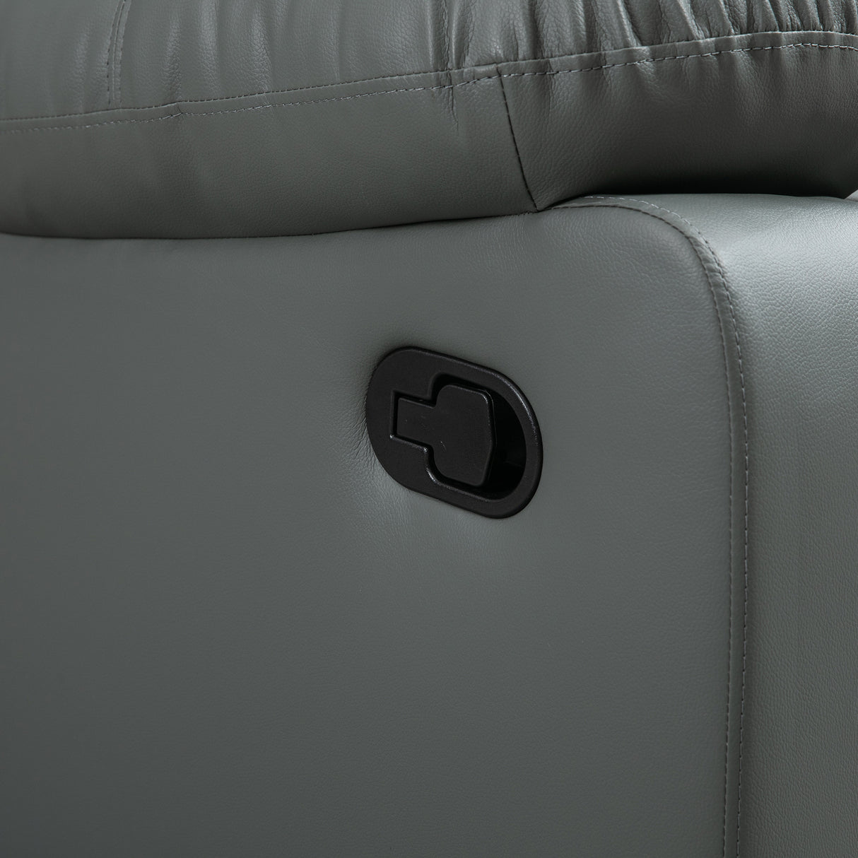 easycomfort easycomfort divano 2 posti reclinabile e imbottito con schienale diviso e poggiapiedi 168x98x102 cm grigio