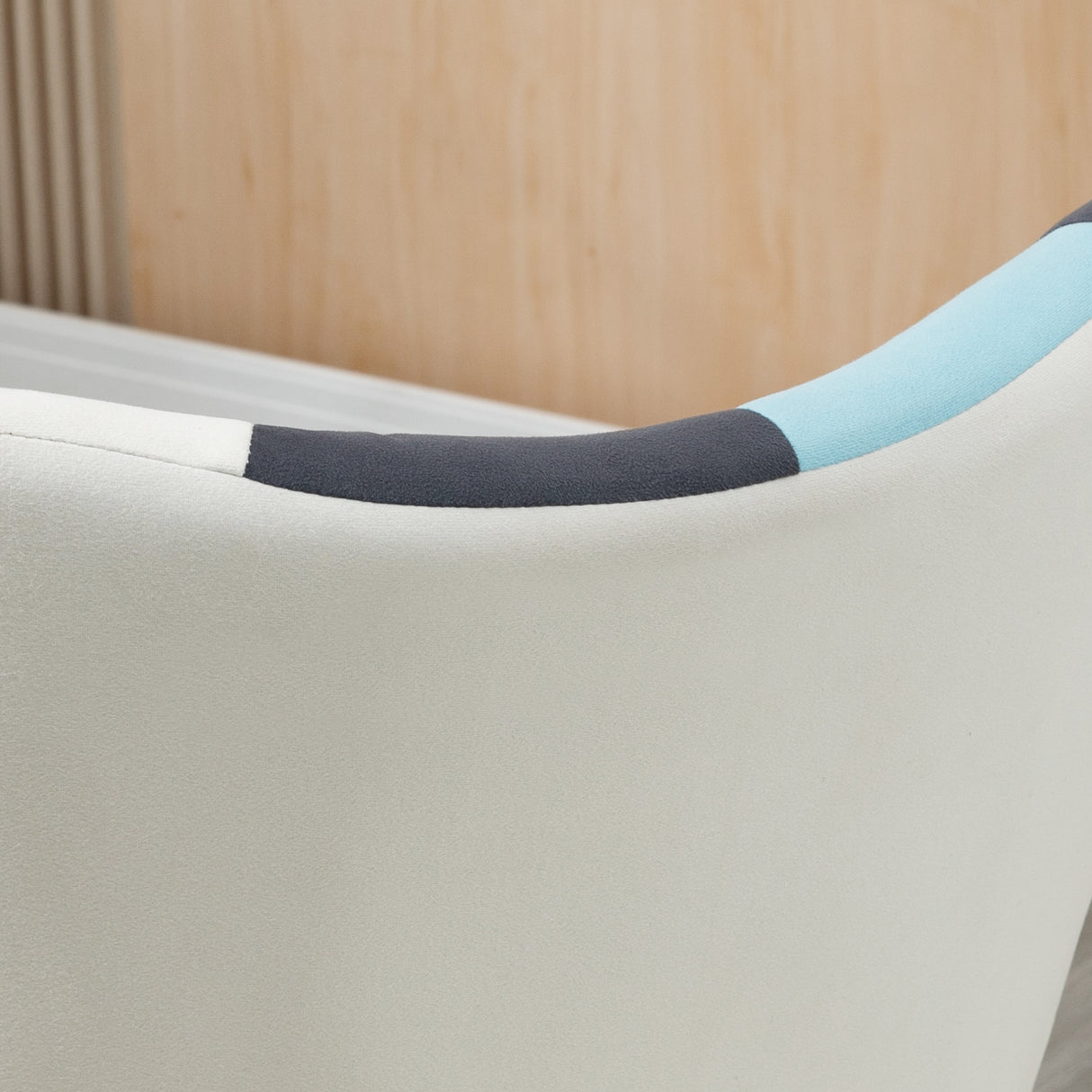 easycomfort easycomfort poltroncina da camera in velluto trapuntato e gambe in legno 66x76x98cm multicolore