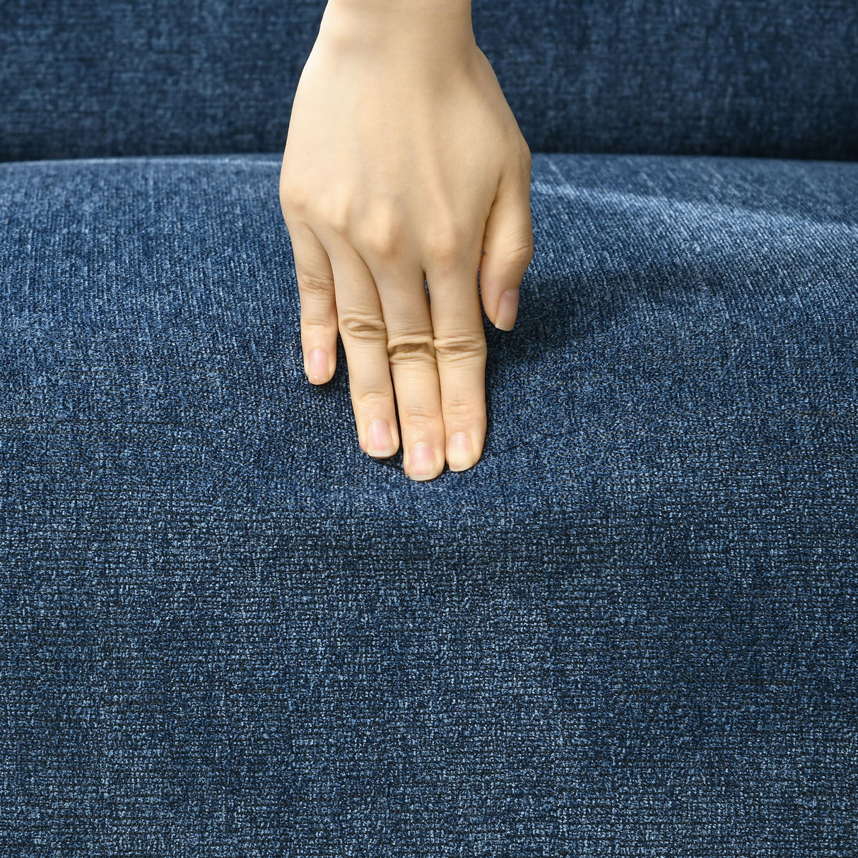 easycomfort easycomfort poltrona moderna per casa e ufficio in tessuto effetto lino con imbottitura 89x72 5x76 cm blu scuro