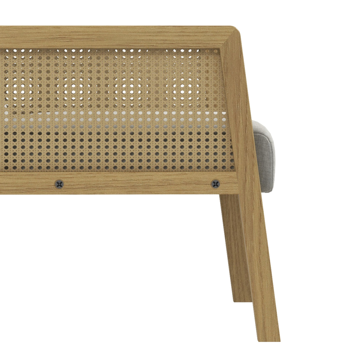 easycomfort easycomfort poltroncina stile boho da salotto e camera in poliestere con braccioli in legno 65 5x72x78 cm grigio