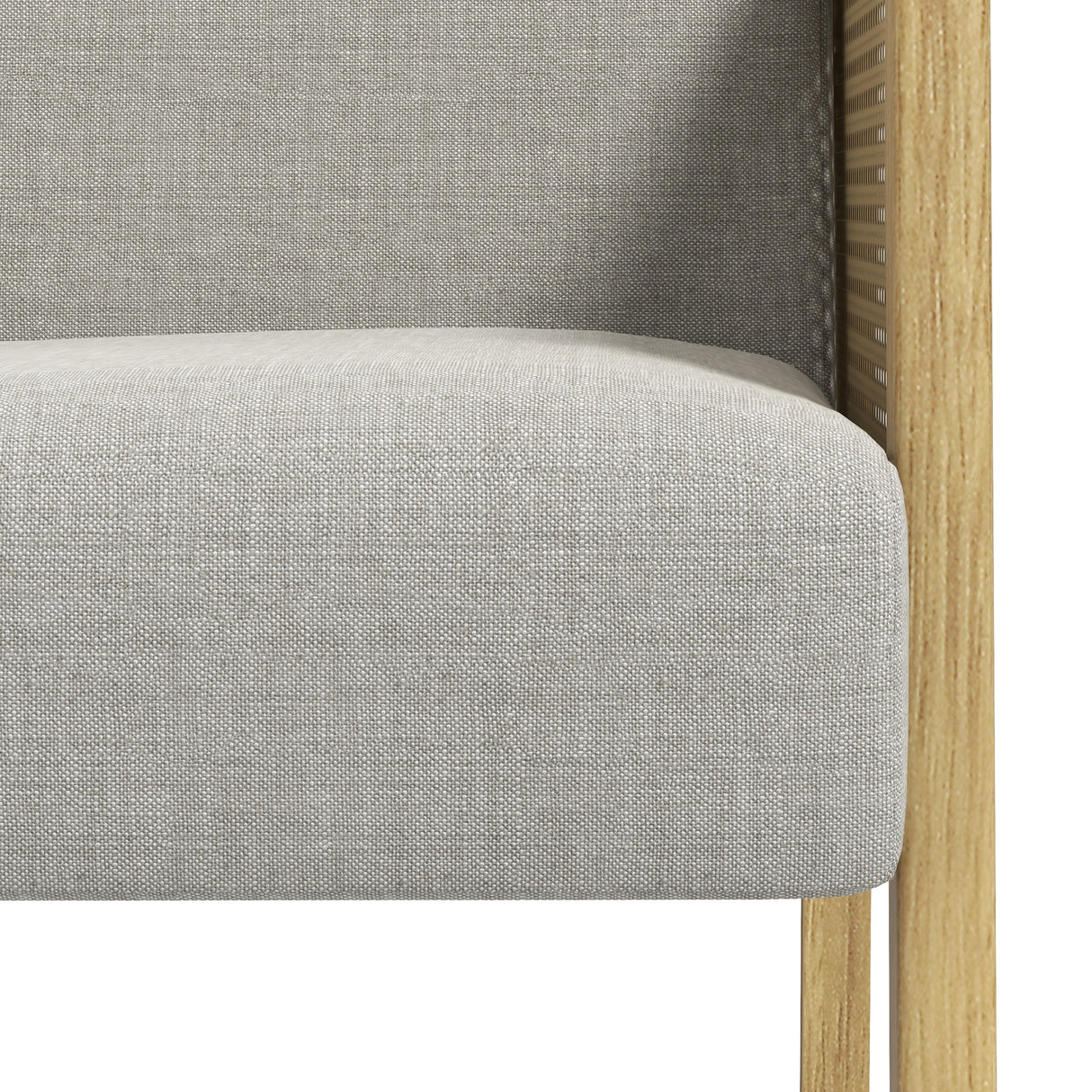 easycomfort easycomfort poltroncina stile boho da salotto e camera in poliestere con braccioli in legno 65 5x72x78 cm grigio