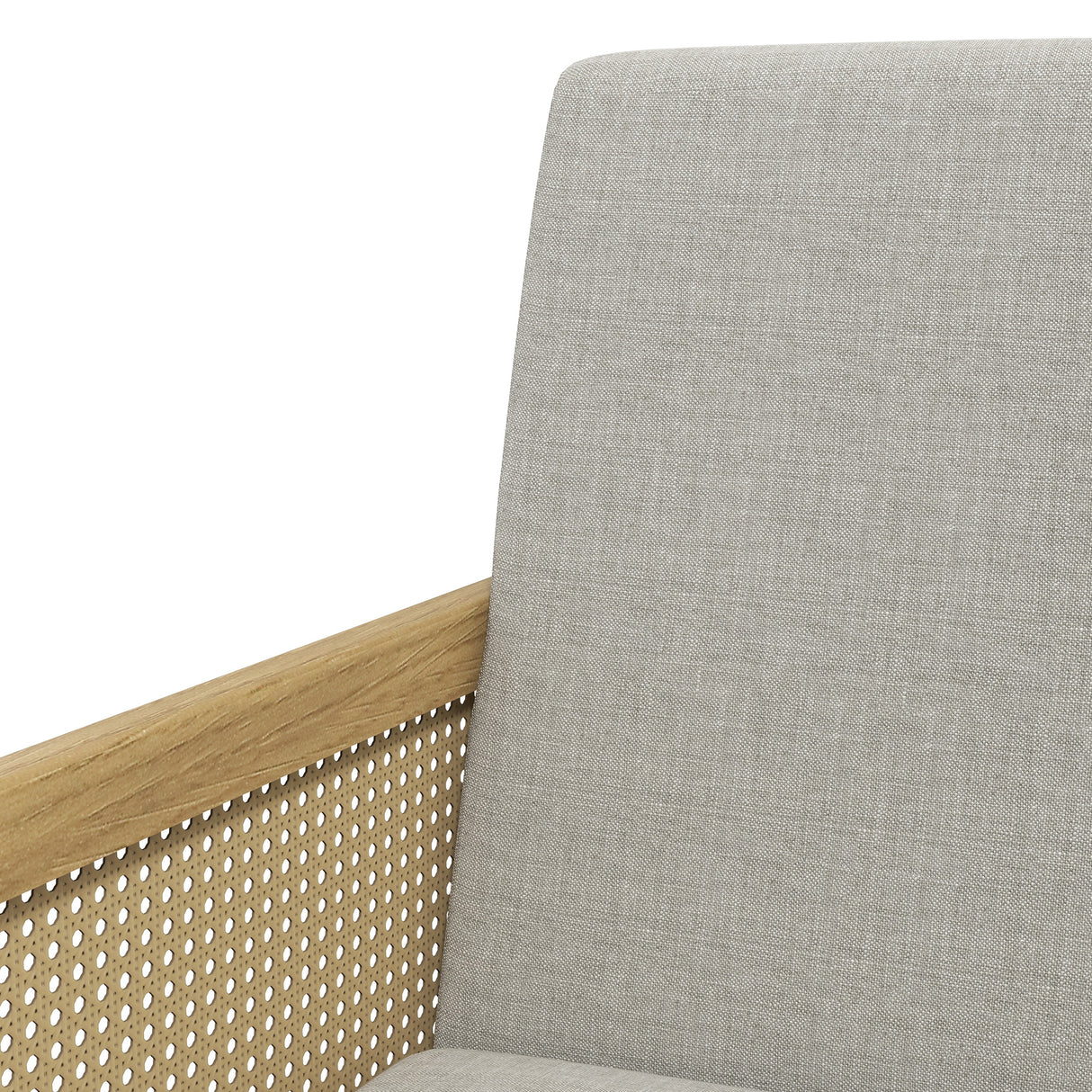 easycomfort easycomfort poltroncina stile boho da salotto e camera in poliestere con braccioli in legno 65 5x72x78 cm grigio