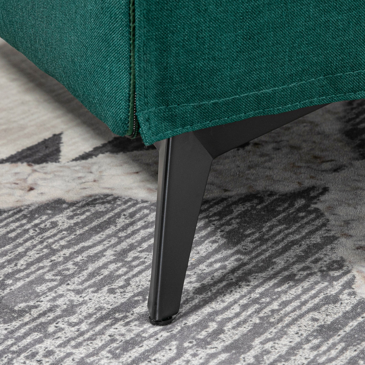 easycomfort easycomfort poltrona darredo in tessuto effetto lino traspirante con braccioli arrotolati 63x71x83 cm verde