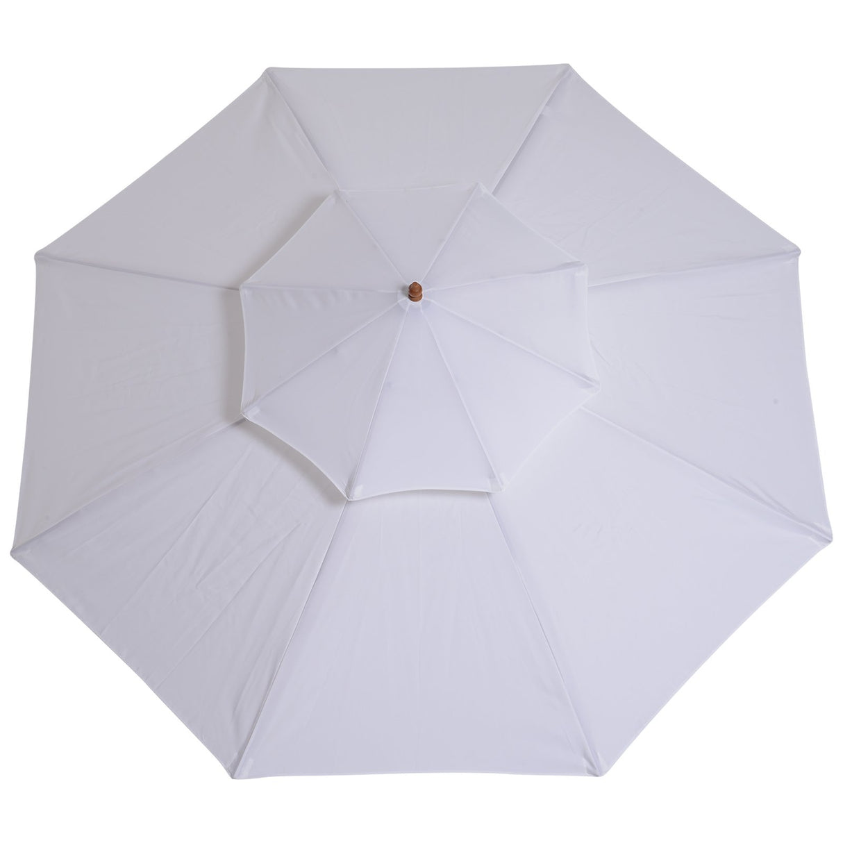 easycomfort easycomfort ombrellone da giardino terrazzo in legno con doppio tetto impermeabile crema 2.72.6m ean 8054144134093