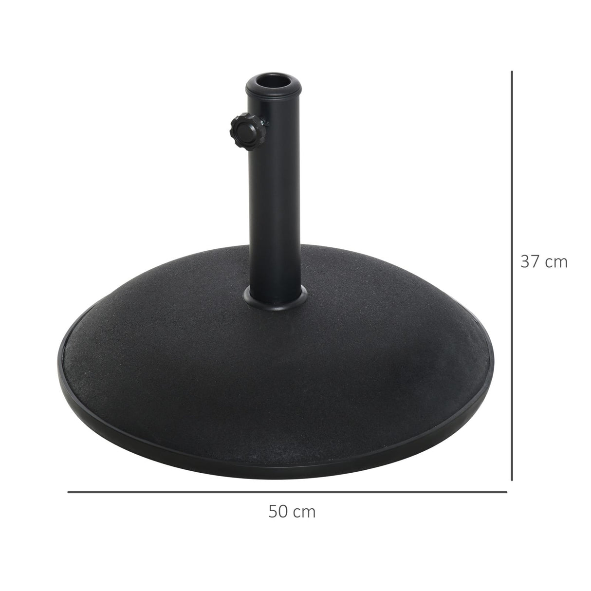 easycomfort easycomfort base per ombrellone da giardino in cemento per ombrelloni con palo di 35mm 38mm 48mm nero 50x37cm ean 8054111844376