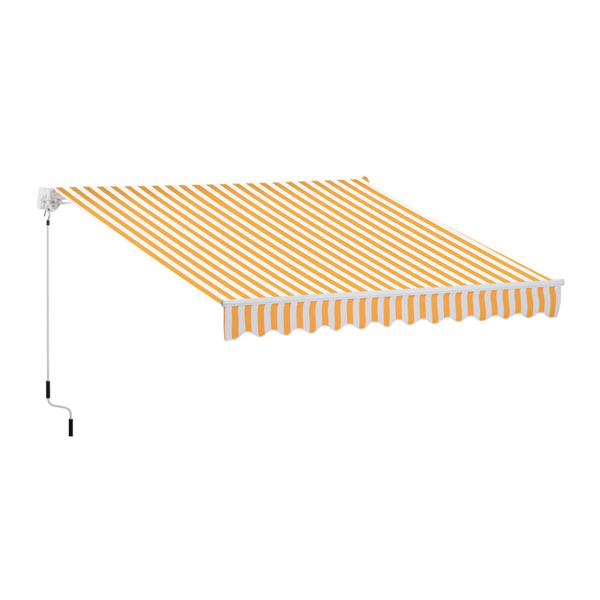 easycomfort easycomfort tenda da sole da esterno balcone a parete avvolgibile impermeabile arancione e bianco 32.5m