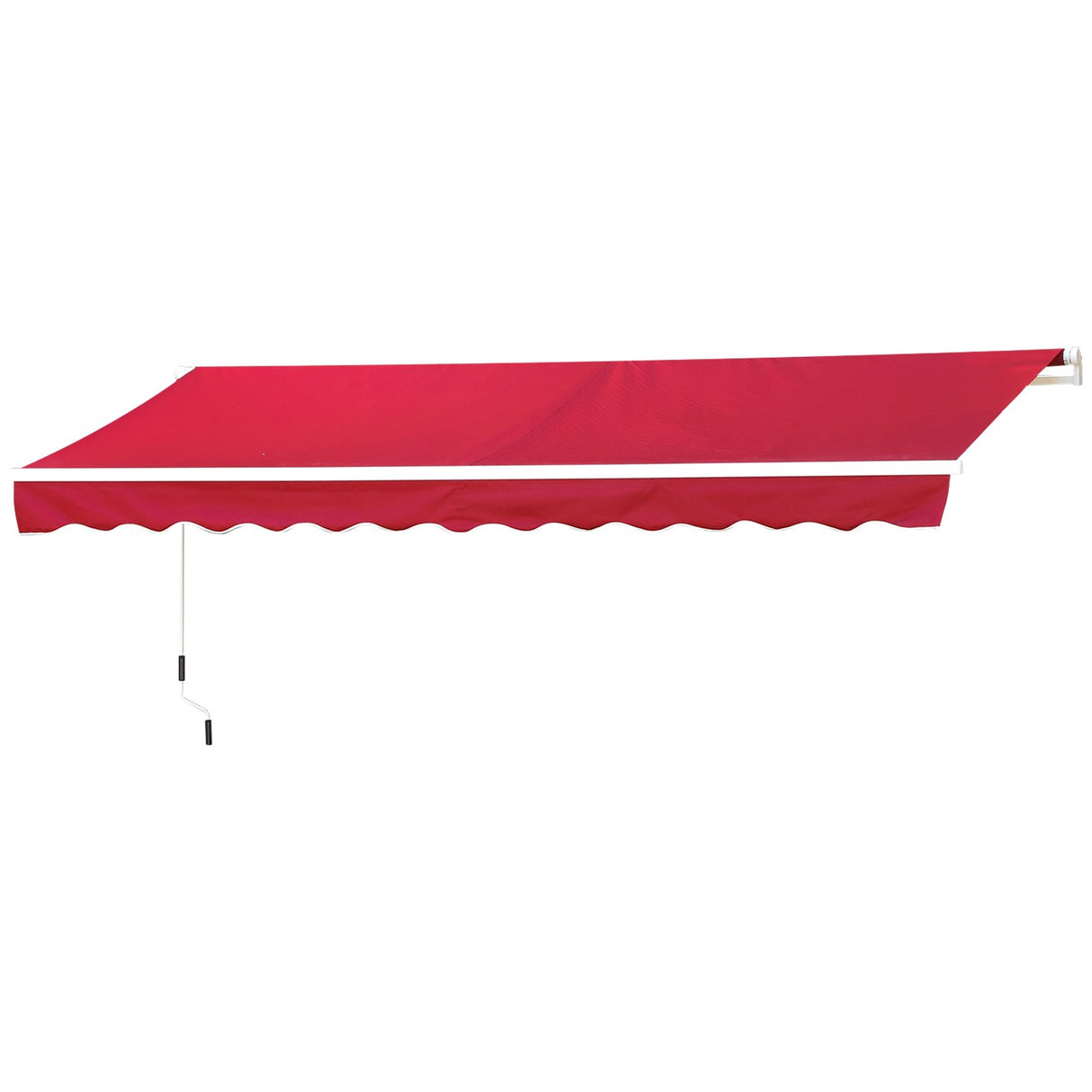 easycomfort easycomfort tenda da sole per esterno avvolgibile a parete impermeabile in poliestere rosso bordeaux 3x2.5m ean 8055776914497
