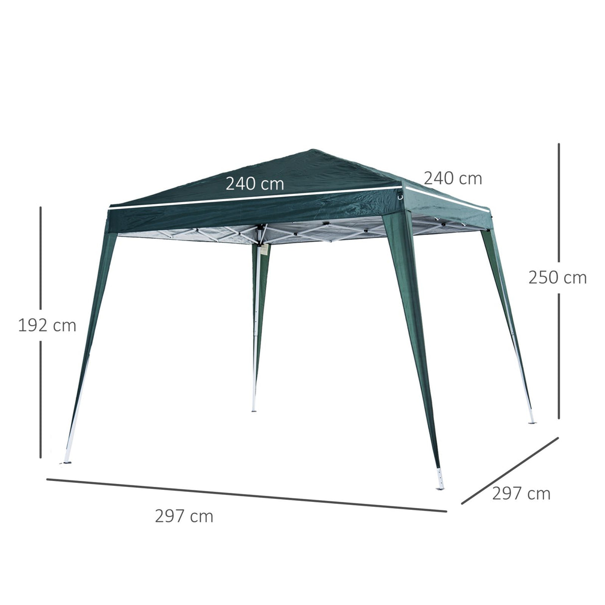 easycomfort easycomfort gazebo pieghevole da giardino 3x3m acciaio e poliestere verde ean 8054144131245