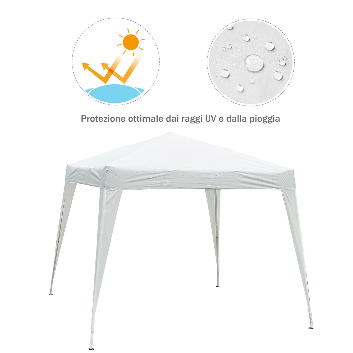 easycomfort easycomfort gazebo pop up impermeabile bianco 3x3m ean 8054144133812