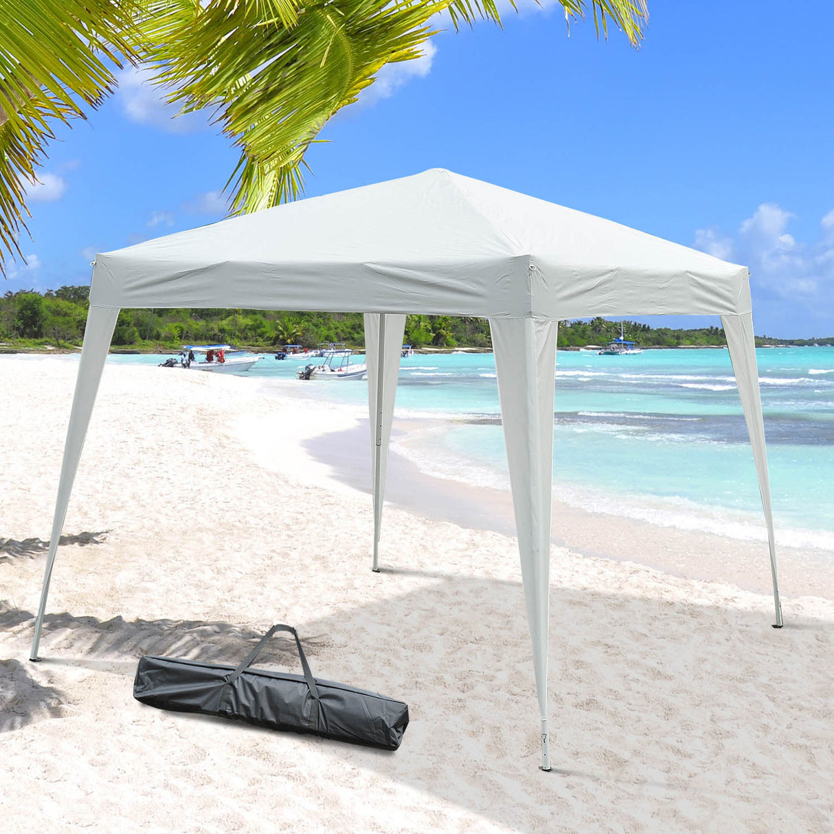 easycomfort easycomfort gazebo pop up impermeabile bianco 3x3m ean 8054144133812