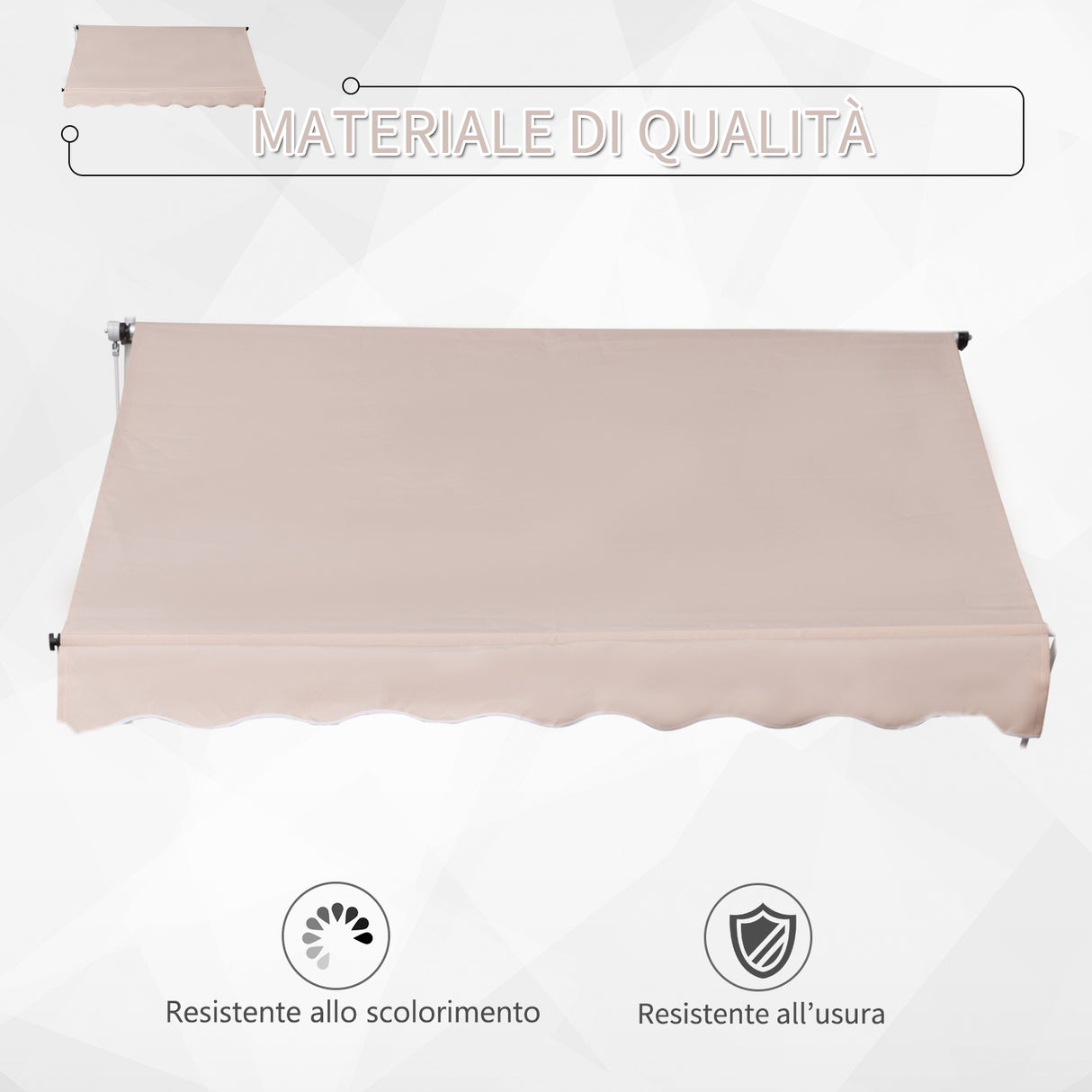 easycomfort easycomfort tenda da sole con manovella telaio telescopico e angolo regolabile beige 200x150cm ean 8054144130965