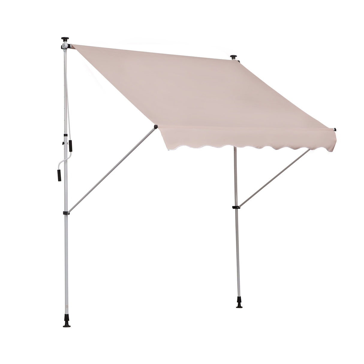 easycomfort easycomfort tenda da sole con manovella telaio telescopico e angolo regolabile beige 200x150cm ean 8054144130965