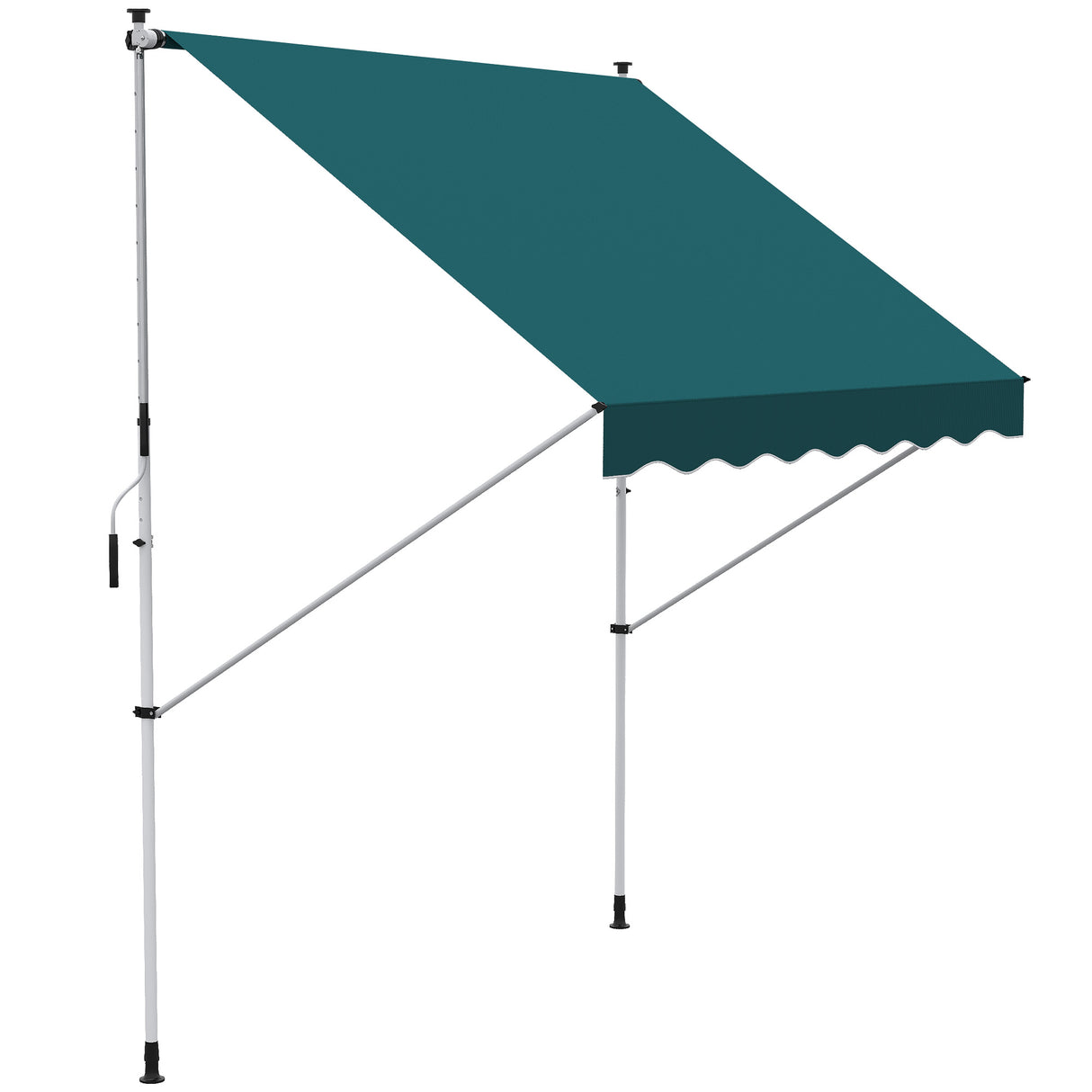 easycomfort easycomfort tenda da sole con manovella telaio telescopico e angolo regolabile verde 200x150cm ean 8054144132723