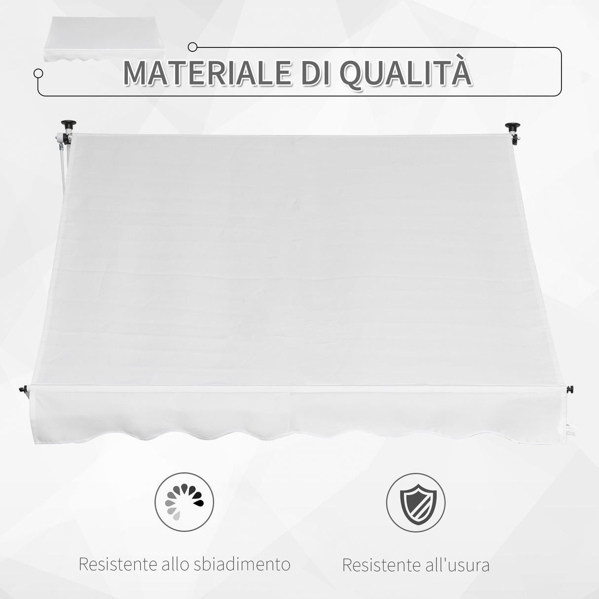 easycomfort easycomfort tenda da sole da esterno a rullo con manovella altezza e angolazione regolabile 200x150cm