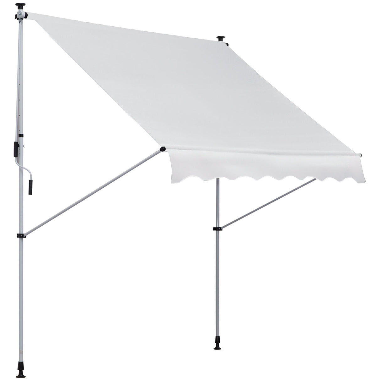 easycomfort easycomfort tenda da sole da esterno a rullo con manovella altezza e angolazione regolabile 200x150cm