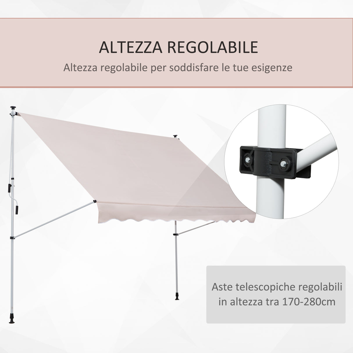 easycomfort easycomfort tenda da sole avvolgibile autoportante beige 300150cm ean 8054111848855
