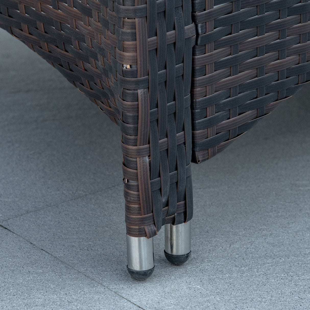 easycomfort easycomfort set mobili da giardino in rattan pe con tavolino e 2 sedie con cuscini sfoderabili marrone e crema