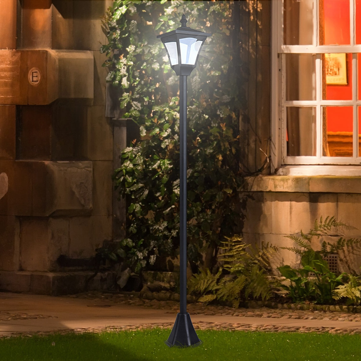 easycomfort easycomfort lampione da giardino led a pannelli solari nero 120cm ean 8054111841153