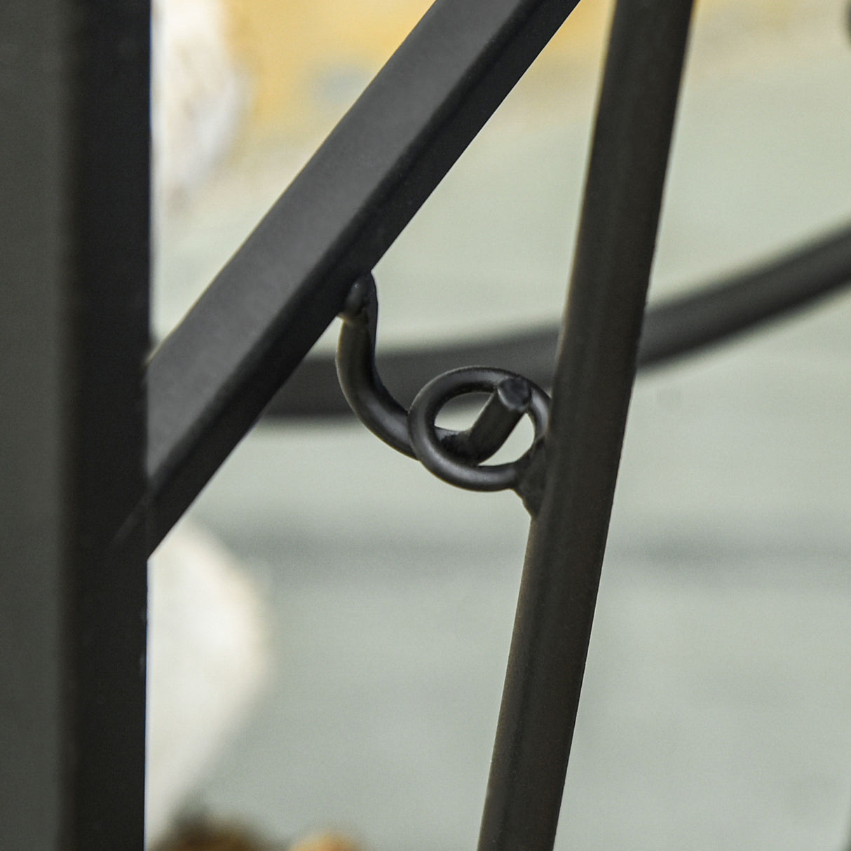 easycomfort easycomfort portalegna da interno ed esterno in metallo con paletta scopa attizzatoio e pinza nero