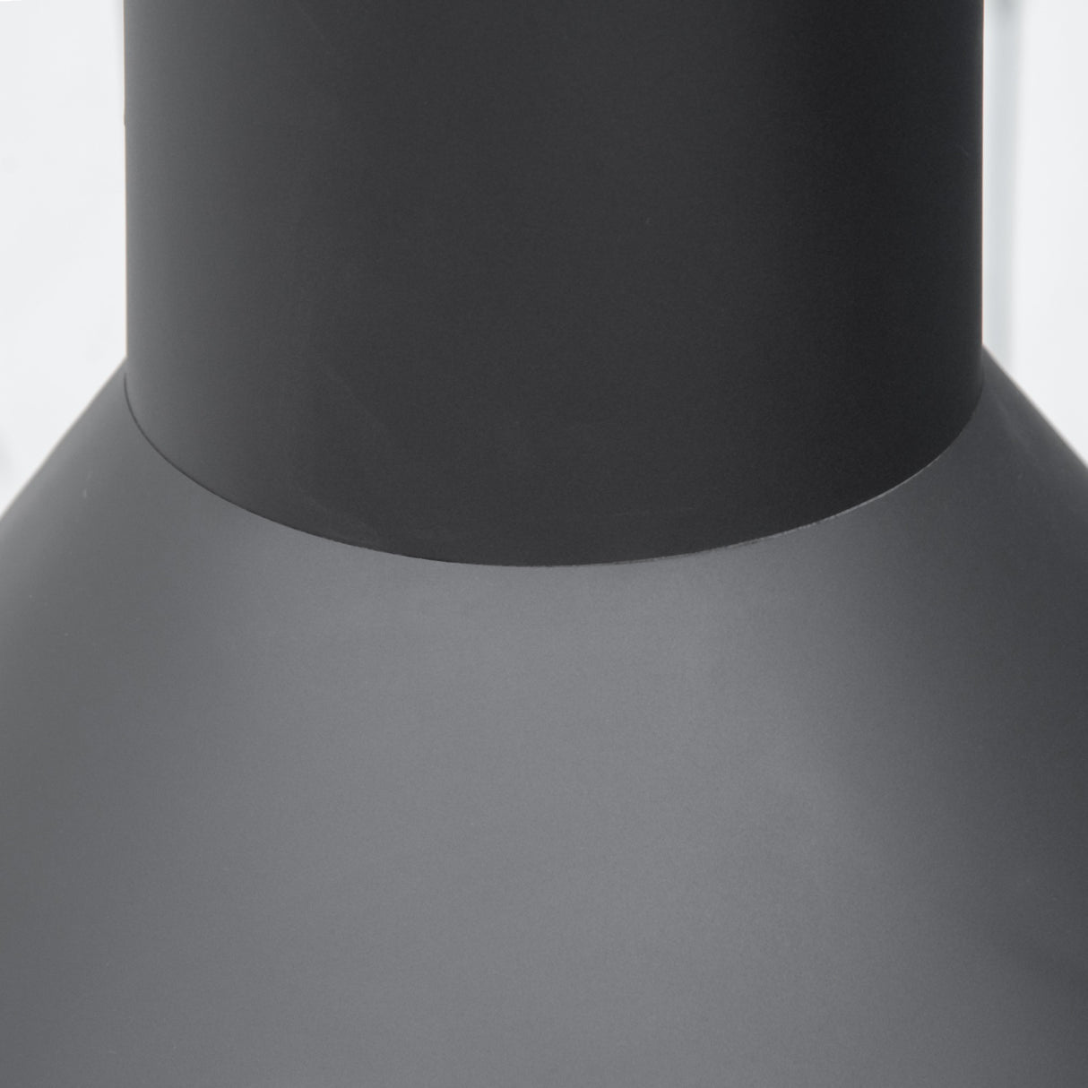 easycomfort easycomfort braciere da giardino in metallo con camino porta legna e attizzatoio 44.5x133cm nero