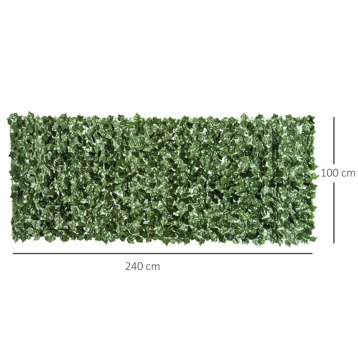easycomfort easycomfort rotolo di siepe artificiale per balcone e giardino in pe anti uv con foglie 240x100cm verde scuro