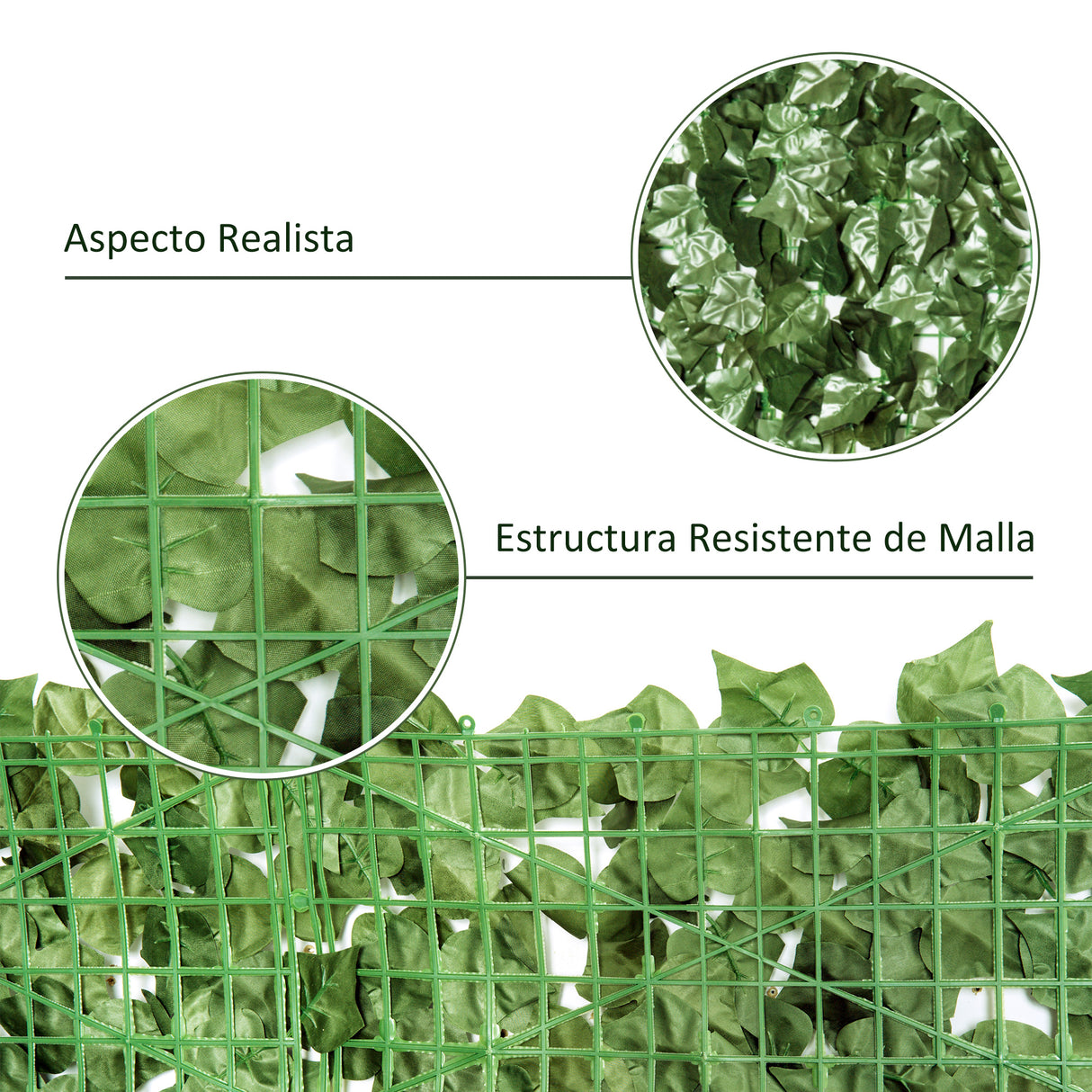 easycomfort easycomfort rotolo di siepe artificiale per balcone e giardino in pe anti uv con foglie 240x100cm verde scuro