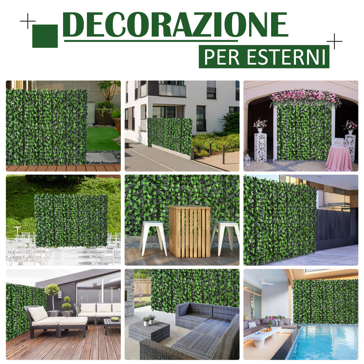 easycomfort easycomfort rotolo siepe sempreverde artificiale sintetica finta 13m recinzione ean 8054111841573