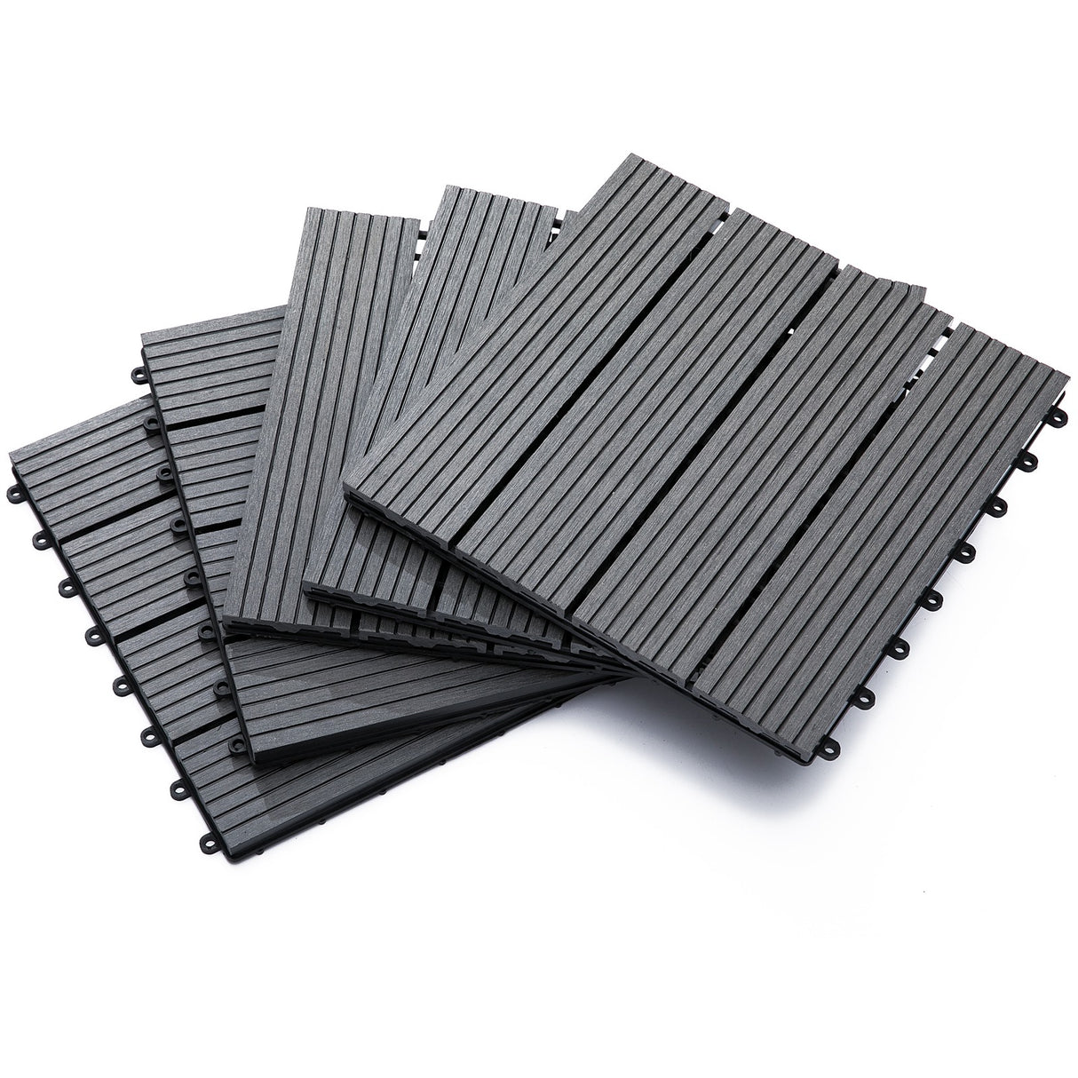 easycomfort easycomfort piastrelle da giardino incastrabili set da 11 mattonelle per esterno pavimentazione giardino grigio 30x30x2.2cm ean 8054111845939